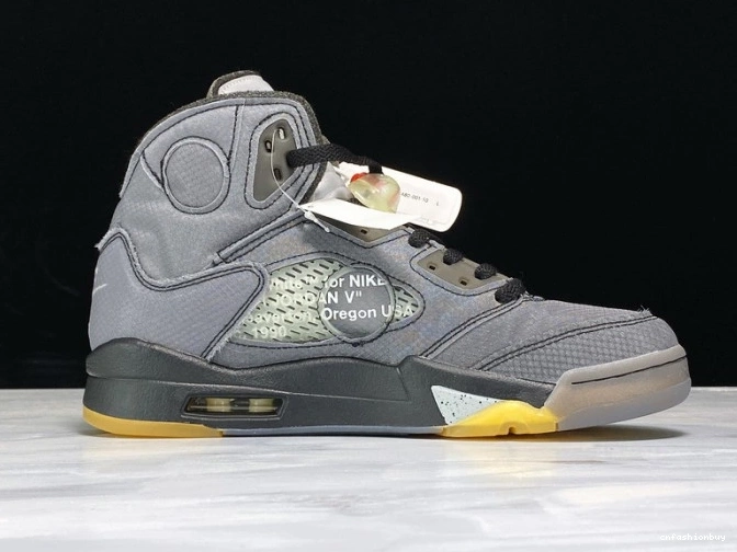 CT8480-001 Black Jordan Air x 5 Off-White 1206